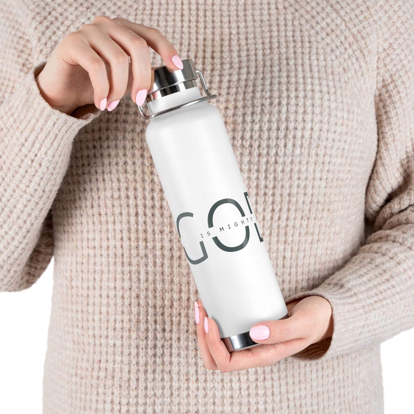 God is mighty Copper Vacuum Insulated Bottle, 22oz